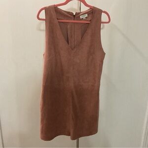 Umgee Peach Faux Suede Dress Size M